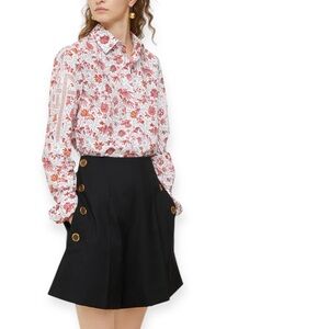 Patou • Embroidered Logo Floral Shirt in Organic Cotton